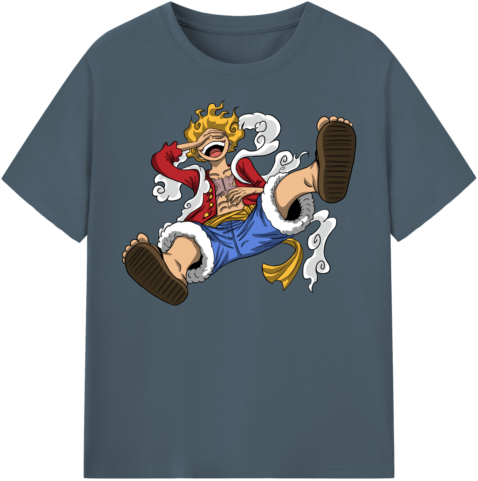 ワンピース モンキー・D・ルフィ ONE PIECE Monkey D. Luffy 綿100％半袖Tシャツ（フロントプリント）